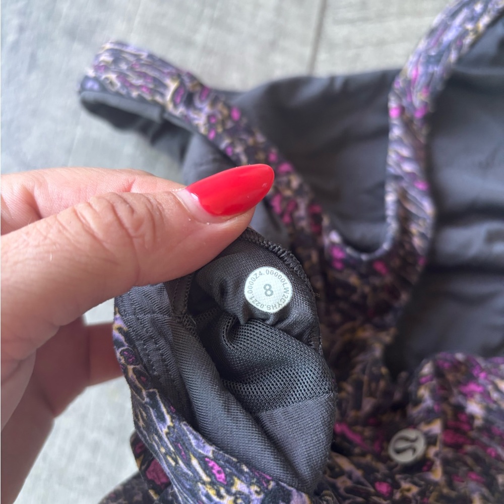 Lululemon Athletica Purple and Black Sports Bra - Picture 3 of 4